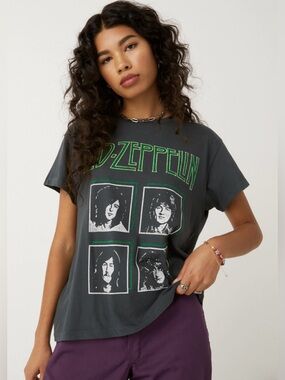 Daydreamer Led Zeppelin Icons Tee in Vintage Black